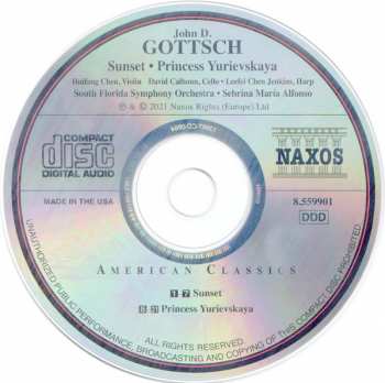 CD John Dunnegan Gottsch: Sunset • Princess Yurievskaya