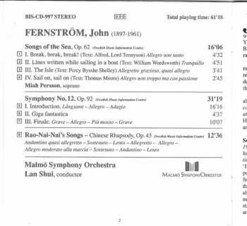 CD Malmö Symphony Orchestra: Songs Of The Sea • Symphony No. 12 • Rao-Nai-Nai's Songs