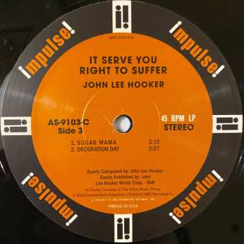 2LP John Lee Hooker: It Serve You Right To Suffer