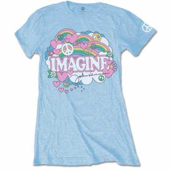 Merch John Lennon: Donne Maglietta Rainbows, Love & Peace 