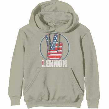 Merch John Lennon: Felpa Peace Fingers Us Flag 