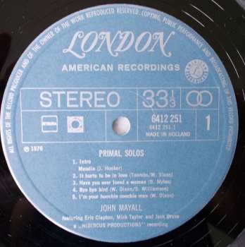 LP John Mayall: Primal Solos