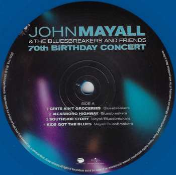 4LP John Mayall & The Bluesbreakers: 70th Birthday Concert LTD | CLR