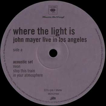 4LP/Set di cofanetti John Mayer: Where The Light Is: John Mayer Live In Los Angeles
