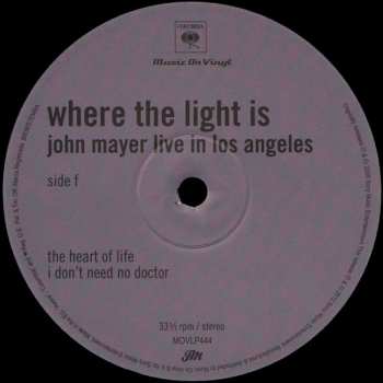 4LP/Set di cofanetti John Mayer: Where The Light Is: John Mayer Live In Los Angeles