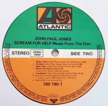 LP John Paul Jones: Music From The Film Scream For Help