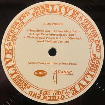 4LP/Set di cofanetti John Prine: Live At The Other End Dec. 1975 LTD