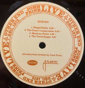 4LP/Set di cofanetti John Prine: Live At The Other End Dec. 1975 LTD