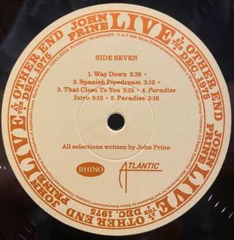 4LP/Set di cofanetti John Prine: Live At The Other End Dec. 1975 LTD