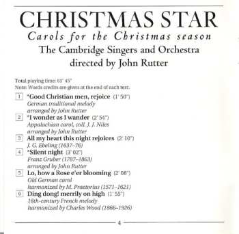 CD John Rutter: Christmas Star (Carols For The Christmas Season)