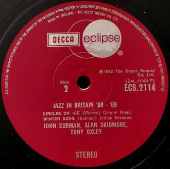 LP John Surman: Jazz In Britain '68-'69