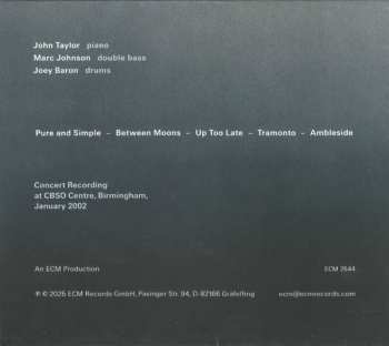 CD Marc Johnson: Tramonto