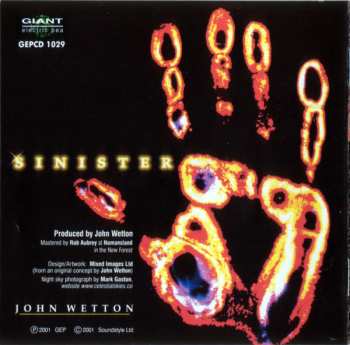 CD John Wetton: Sinister