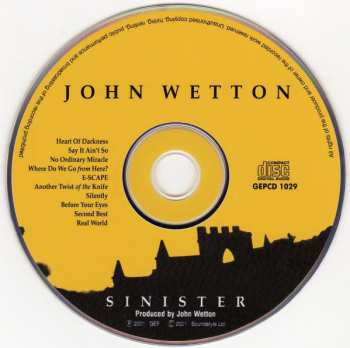 CD John Wetton: Sinister