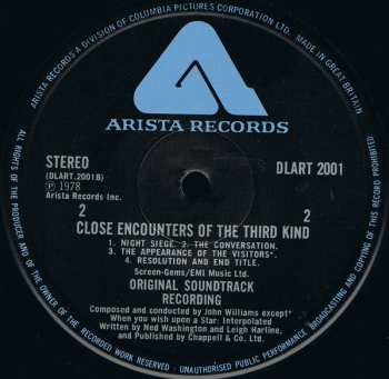 LP John Williams: Close Encounters Of The Third Kind (Original Motion Picture Soundtrack)