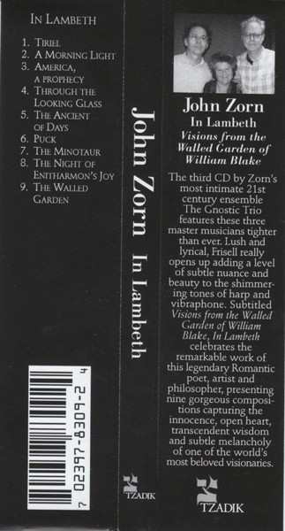CD John Zorn: In Lambeth (Visions From The Walled Garden Of William Blake)