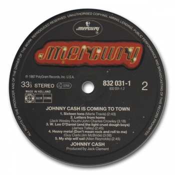 LP Johnny Cash: Johnny Cash Is Coming To Town