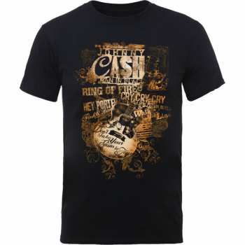 Album Johnny Cash: Maglietta Guitar Song Titles 