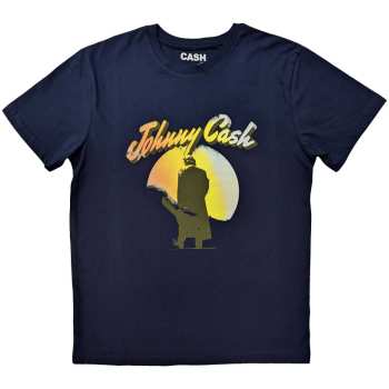 Merce Johnny Cash: Johnny Cash Unisex T-shirt: Walking Guitar (small) S