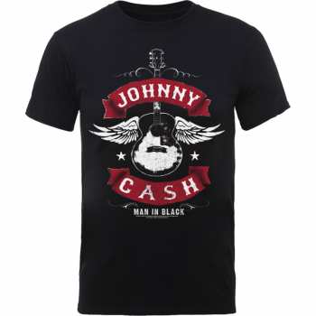 Merch Johnny Cash: Maglietta Winged Guitar 