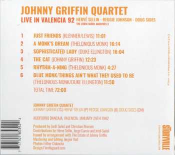 2CD The Johnny Griffin Quartet: Live In Valencia 92