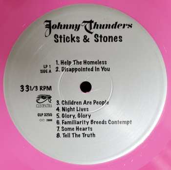 2LP Johnny Thunders: Sticks & Stones: The Lost Album LTD | CLR