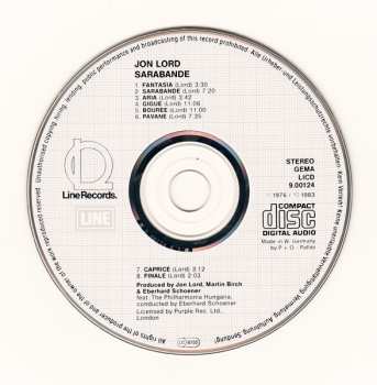 CD Jon Lord: Sarabande
