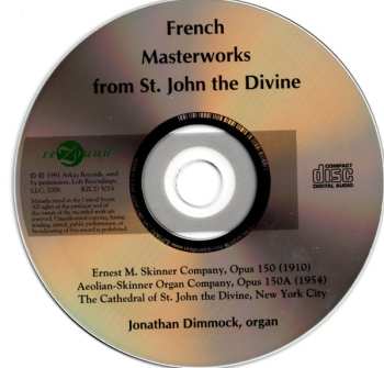 CD Jonathan Dimmock: French Masterworks From St. John The Divine