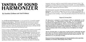 CD Jonathan Goldman: Tantra Of Sound Harmonizer