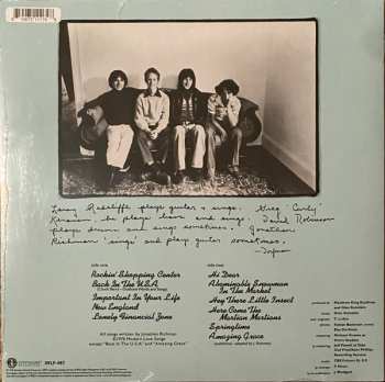 LP Jonathan Richman & The Modern Lovers: Jonathan Richman & The Modern Lovers CLR