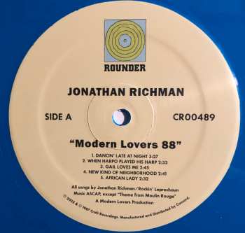 LP Jonathan Richman & The Modern Lovers: Modern Lovers 88