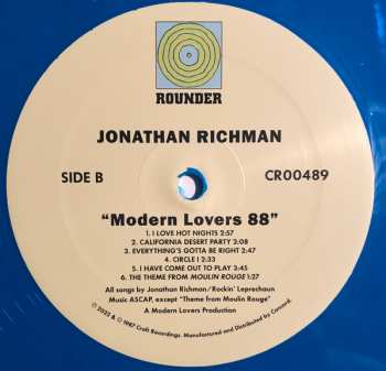LP Jonathan Richman & The Modern Lovers: Modern Lovers 88