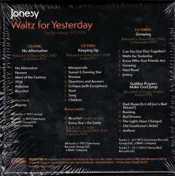 3CD/Set di cofanetti Jonesy: Waltz For Yesterday (The Recordings 1972-1974)