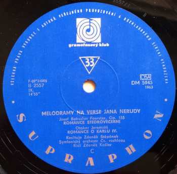 LP Prague Radio Symphony Orchestra: Melodramy Na Verše Jana Nerudy