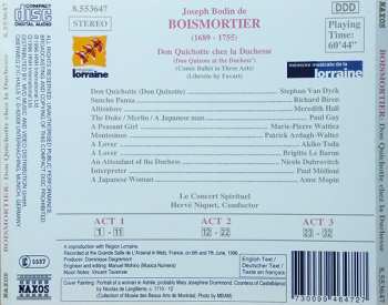CD Hervé Niquet: Don Quichotte Chez La Duchesse (Comic Ballet In Three Acts)