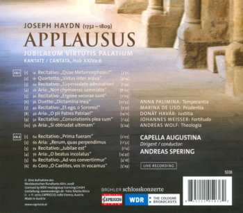 2CD/Set di cofanetti Joseph Haydn: Applausus (Jubilaeum Virtutis Palatium), Kantate, Hob XXIVa:6