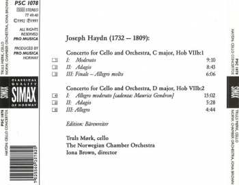 CD Joseph Haydn: Cello Concertos