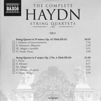 25CD/Set di cofanetti Joseph Haydn: The Complete String Quartets