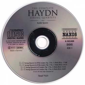 25CD/Set di cofanetti Joseph Haydn: The Complete String Quartets
