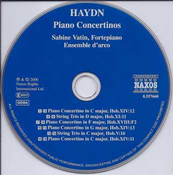 CD Joseph Haydn: Piano Concertinos • String Trios