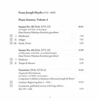 CD Joseph Haydn: Piano Sonatas, Vol. 4
