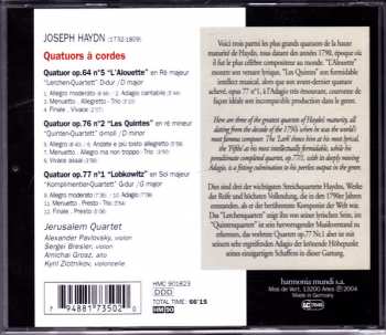 CD Joseph Haydn: Quatuors À Cordes