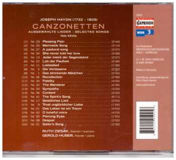 CD Joseph Haydn: Canzonetten (Ausgewählte Lieder - Selected Songs)