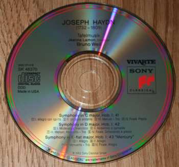 CD Joseph Haydn: Symphonies Nos. 41, 42 & 43 - C. 1771 -