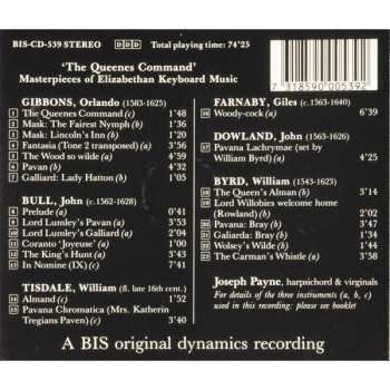 CD Joseph Payne: "The Queenes Command" Masterpieces of Elizzabethan Keyboard Music