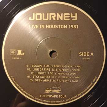 2LP Journey: Live In Houston 1981 Escape Tour