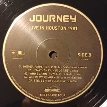 2LP Journey: Live In Houston 1981 Escape Tour