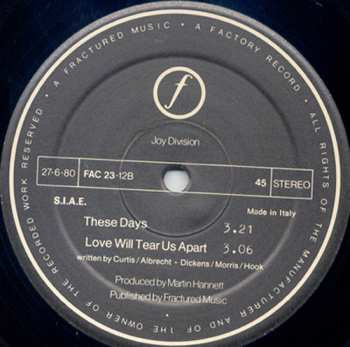 LP Joy Division: Love Will Tear Us Apart