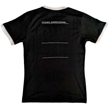 Merce Joy Division: Joy Division Unisex Ringer T-shirt: Unknown Pleasures (back Print) (small) S