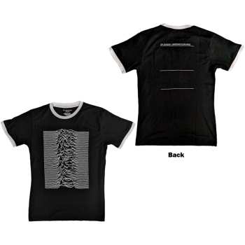 Merce Joy Division: Joy Division Unisex Ringer T-shirt: Unknown Pleasures (back Print) (small) S